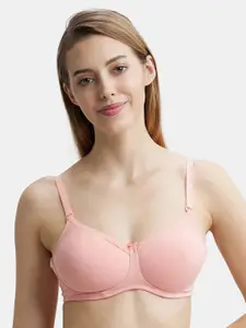 Jockey Medium Coverage Lightly Padded Multiway Cotton T-shirt Bra With All Day Comfort