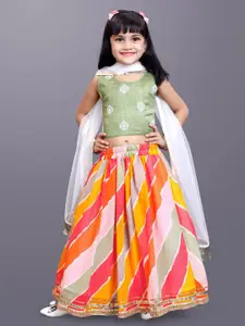 BAESD Girls Embroidered Gotta Patti Ready to Wear Lehenga & Blouse With Dupatta