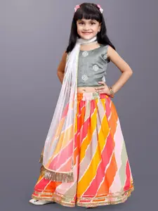 BAESD Girls Embroidered Gotta Patti Ready to Wear Lehenga & Blouse With Dupatta