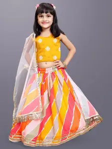 BAESD Girls Embroidered Gotta Patti Ready to Wear Lehenga & Blouse With Dupatta