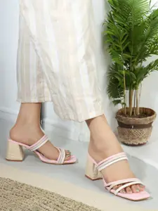 ELLE Open Toe Block Heels