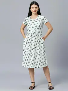 True Shape Zipless Maternity Nursing A-Line Dress