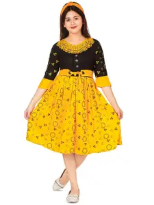 BAESD Floral Printed Fit & Flare Opaque Casual Dress