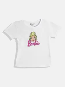 Eteenz Girls Barbie Printed Premium Cotton T-shirt