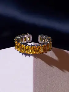SALTY Crystal-Studded Adjustable Finger Ring