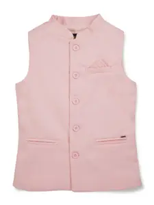 Gini and Jony Boys Mandarin Collar Cotton Nehru Jacket