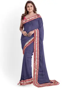 ARPITA FASHION Woven Design Embellished Sequinned Saree