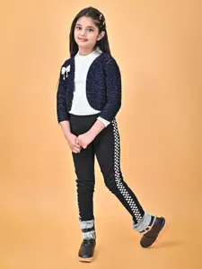 BAESD Girls Embellished Modal Crop Shrug