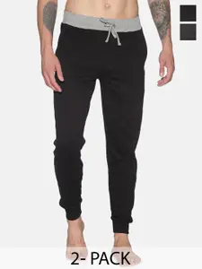 Dollar Men Pack Of 2 Mid-Rise Cotton Joggers