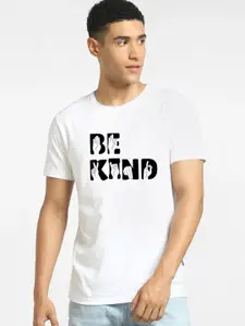 Elibolz Typography Printed Cotton Casual T-shirt