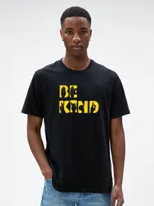 Elibolz Typography Printed Cotton Casual T-shirt