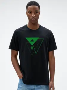 Elibolz Printed Round Neck Cotton Half Sleeves T-shirt