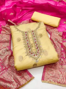 KALINI Organza Unstitched Dress Material