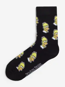 H&M Men Simpsons Motif-Detail Socks