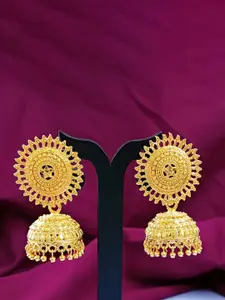Efulgenz Gold-Plated Contemporary Jhumkas