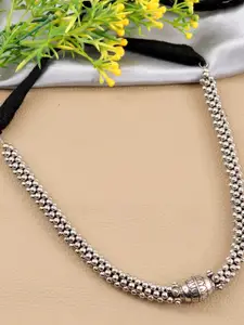 UNIVERSITY TRENDZ Silver-Plated Kolhapuri Hasli Necklace