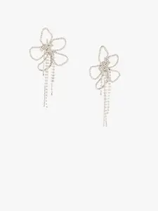 Kazo Silver-Plated Contemporary Drop Earrings