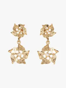 Kazo Gold-Plated Contemporary Drop Earrings