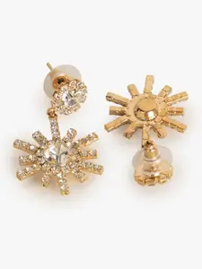 Kazo Gold-Plated Contemporary Drop Earrings