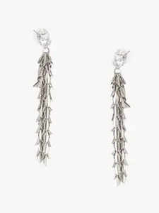 Kazo Silver-Plated Contemporary Drop Earrings