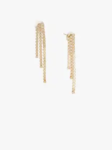 Kazo Gold-Plated Contemporary Drop Earrings