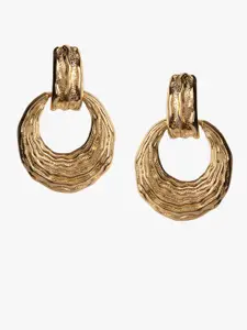 Kazo Gold-Plated Contemporary Drop Earrings