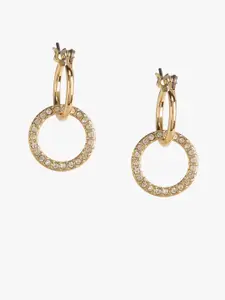 Kazo Gold Plated Contemporary Hoop Earrings