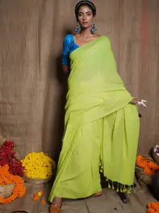 Unnati Silks Woven Design Handloom Jamdani Pure Linen Saree