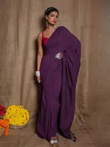 Unnati Silks Woven Design Handloom Jamdani Pure Linen Saree