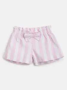 Chicco Girls Striped Cotton Shorts
