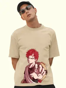 PRONK Anime Printed Cotton Oversized T-shirt