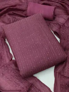 ZEEPKART Purple Unstitched Dress Material