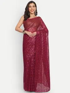 LTS Label Tripti Saxena Embellished Sequinned Net Saree