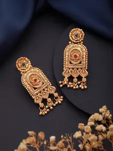 Jazz and Sizzle Gold-Plated Dome Shaped Jhumkas
