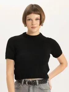 DeFacto Ribbed Cropped Pullover