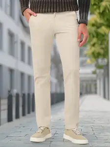 Urbano Fashion Cotton Mid Rise Slim Fit Chinos Trousers