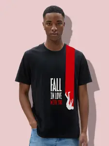 Elibolz Typography Printed Cotton T-shirt