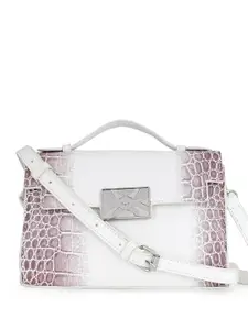 United Colors of Benetton Textured PU Structured Satchel