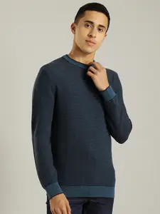 Indian Terrain Textured Round Neck Long Sleeves Regular Sweater