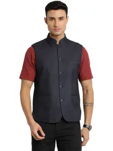 Indian Terrain Mandarin Collar Nehru Jacket