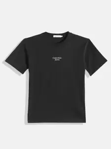 Calvin Klein Jeans Boys Brand Logo Printed Pure Cotton T-shirt