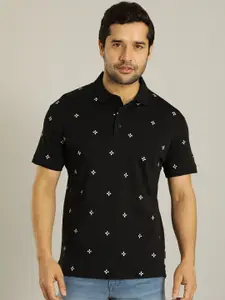 Indian Terrain Embroidered Detail Polo Collar Cotton T-shirt