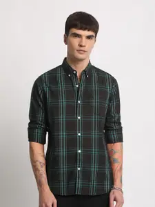 THE BEAR HOUSE Slim Fit Tartan Checked Casual Shirt