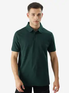 The Souled Store Green Polo Collar T-shirt