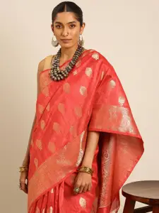 Taavi Ethnic Motifs Zari Handloom Banarasi Inspired Woven Legacy saree