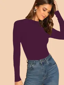 Dream Beauty Fashion Round Neck Long Sleeves Fitted Top