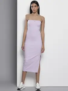 Tommy Hilfiger Solid Strapless Sheath Midi Dress