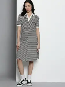 Tommy Hilfiger Polo Collar Striped T-shirt Dress