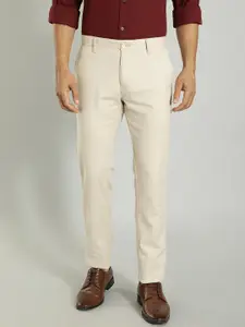 Indian Terrain Men Khaki Brooklyn Slim Fit Trousers