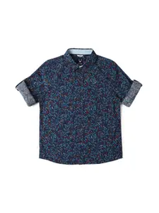 Allen Solly Junior Boys Slim Fit Floral Printed Opaque Casual Shirt
